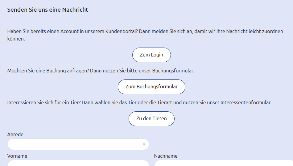 Kontaktformulare & Online-Anfragen